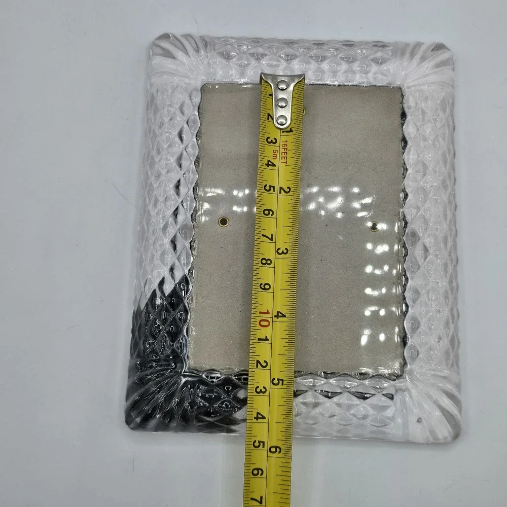 Vintage Glass Diamond‎ Pattern Picture Frame 3.5 X 5 Inch